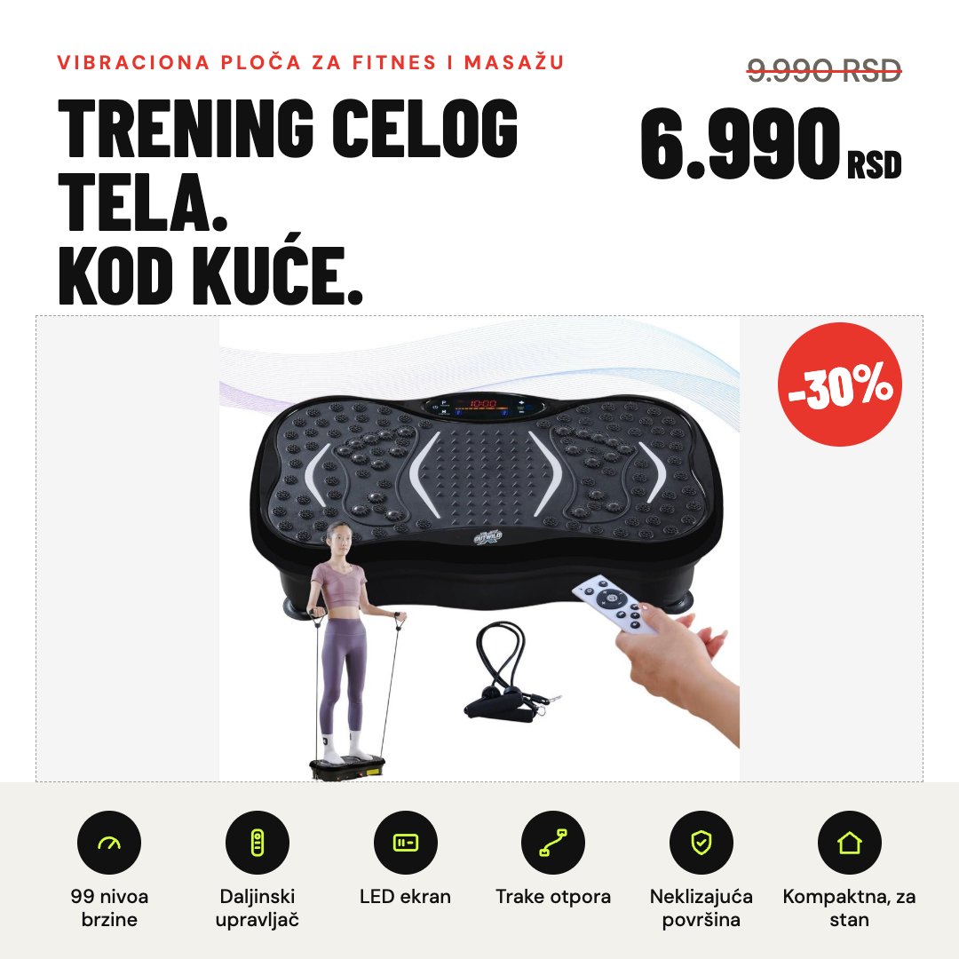 Vibraciona ploča za fitnes i masažu