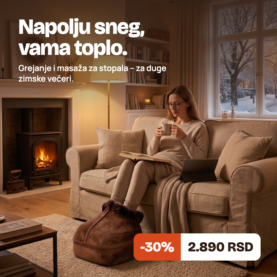 2 u 1 Plišani masažer i grejač za stopala