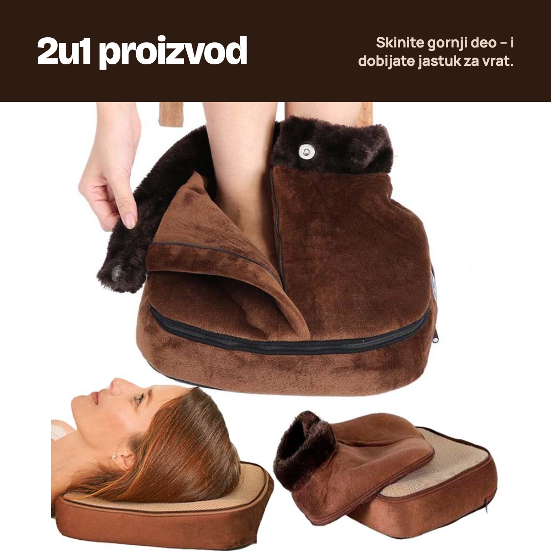 2 u 1 Plišani masažer i grejač za stopala