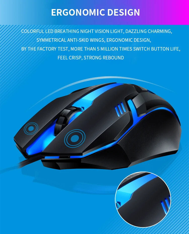 Tastatura + mis  RGB LED