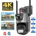 Sigurnosna 4k Dual kamera za Video nadzor sa AI detekcijom i sirenom 8x Zoom