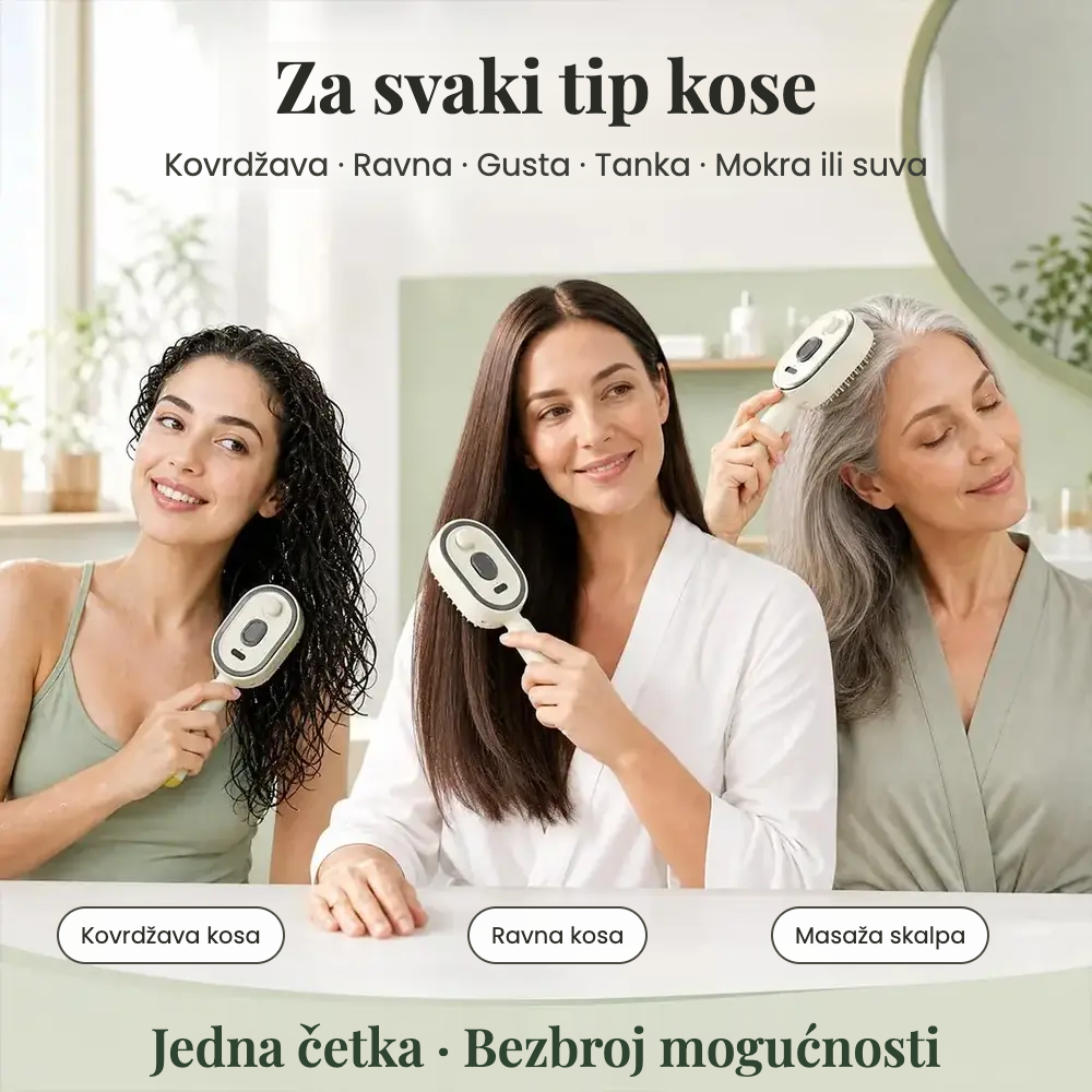 Multifunkcionalna Električna Četka sa Raspršivačem