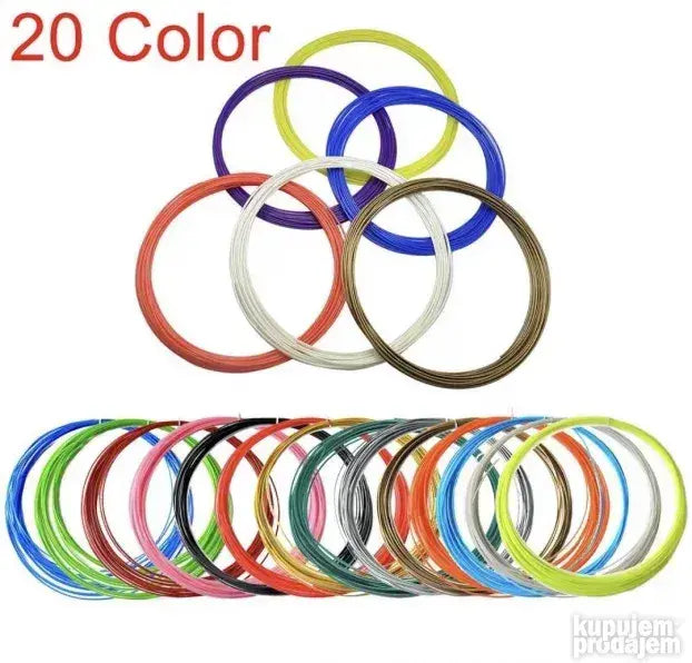 Žice za 3D olovku 200 m 20 kom plastika za 3D olovku