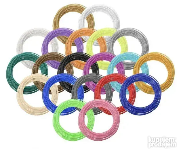 Žice za 3D olovku 200 m 20 kom plastika za 3D olovku