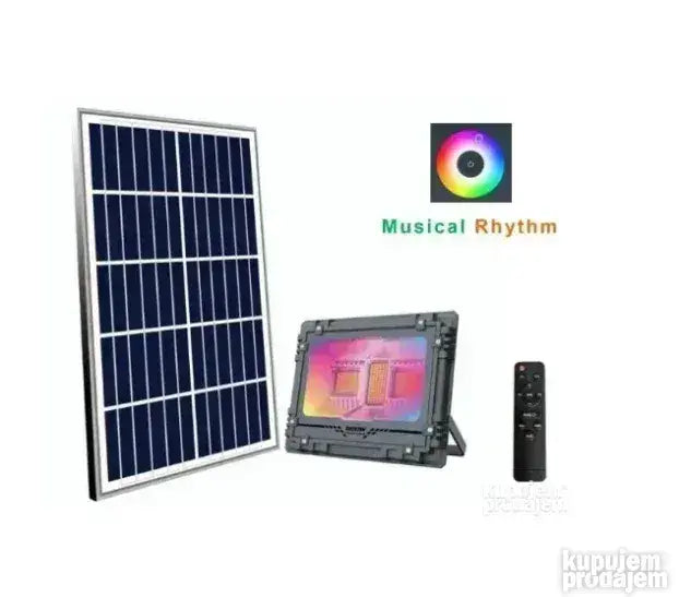 Solarni RGB reflektor sa odvojenim panelom 100w-