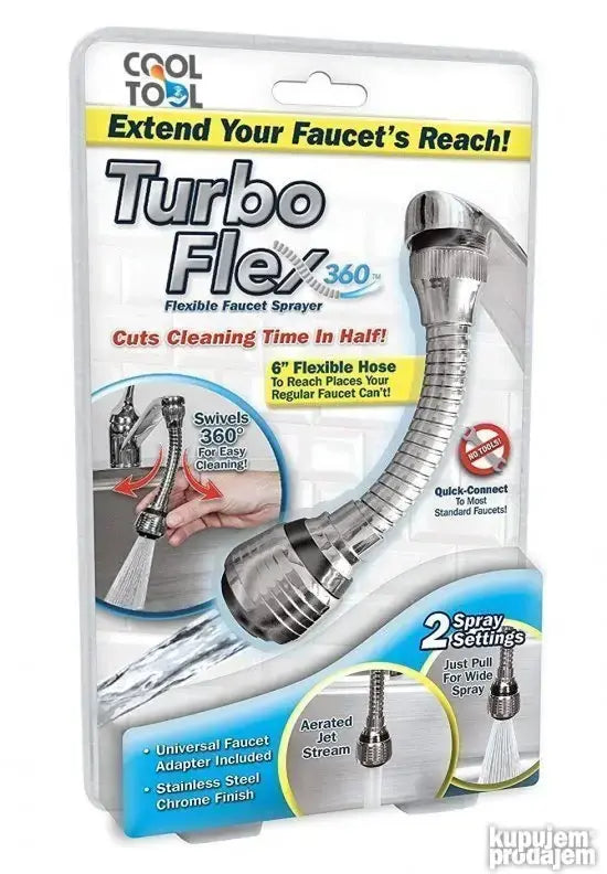 Nastavak slavine 2 u 1 - Turbo Flex nastavak slavine