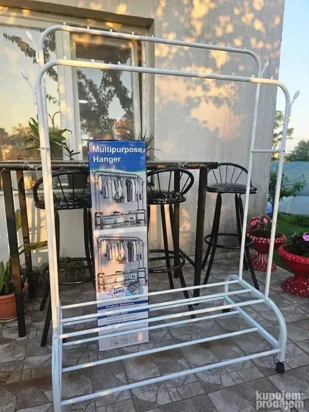 Dupli stender za garderobu sa policama 48kg