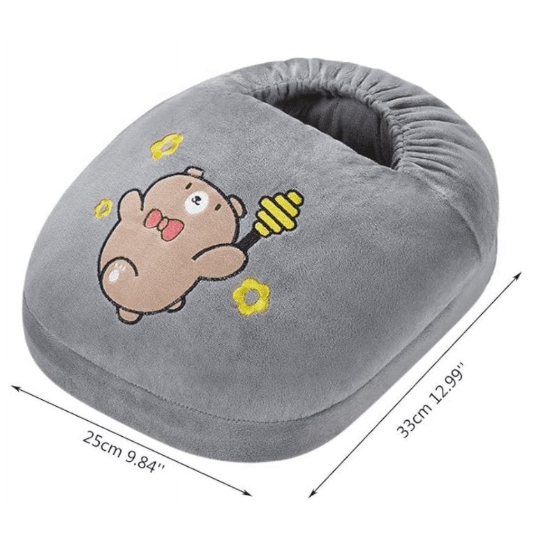 2 u 1 slatki čupavi zimski grejač masažer za stopala