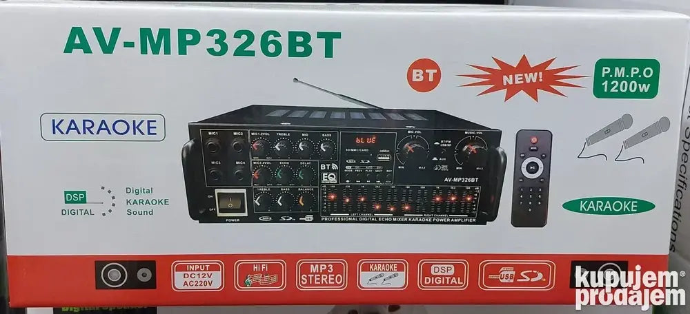 Bluetooth pojacalo resiver 800w AV-MP326BT