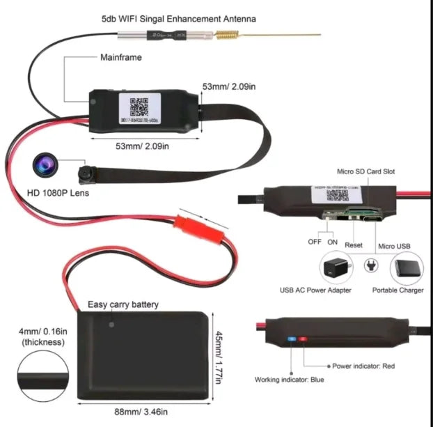 Mikro 4K SPY kamera Wi-Fi