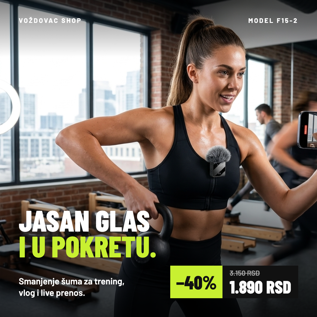 Trening, muzika, buka — a vaš glas se čuje
