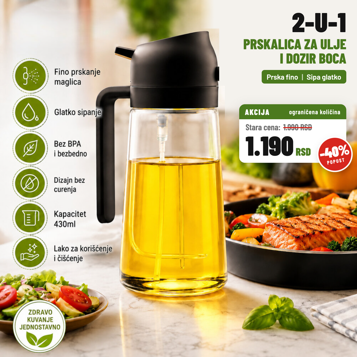 2u1 Dozer za Ulje ili Sirće