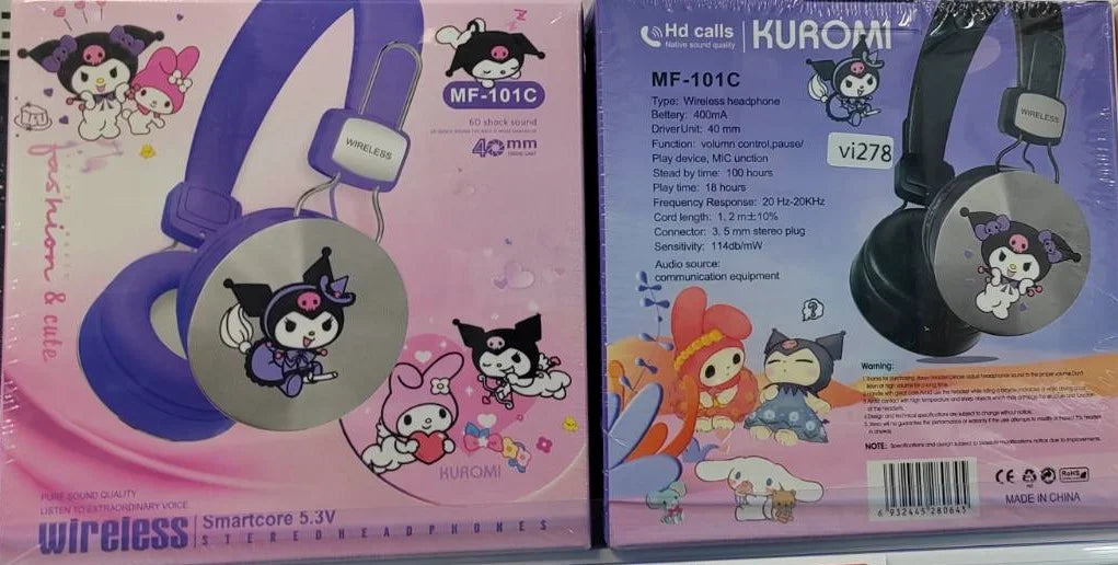 Kuromi bluetooth slusalice decije slusalice